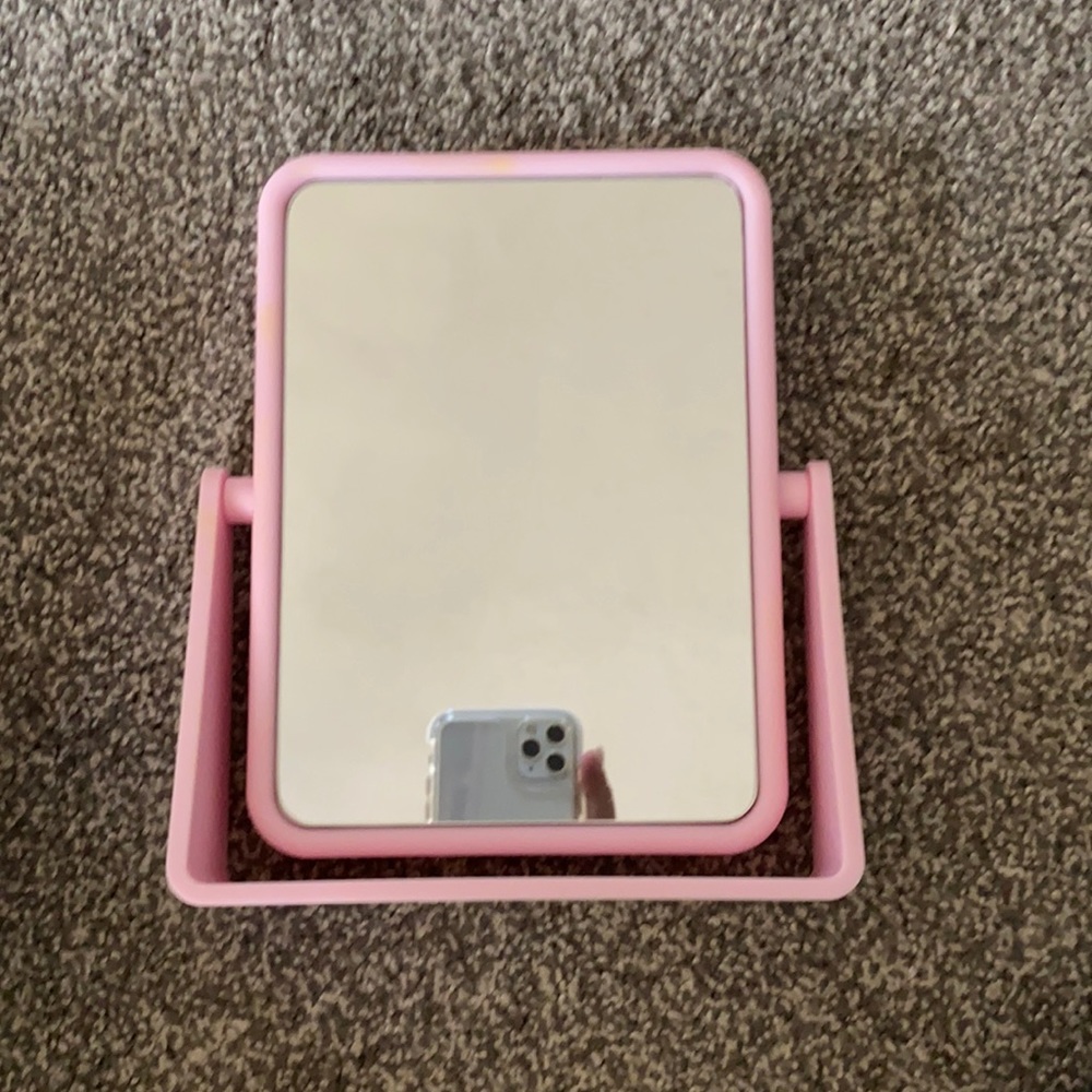 Pink vanity mirror